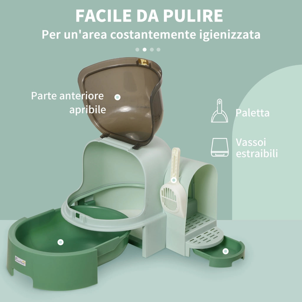 Lettiera per Gatti Chiusa ¨C zephmum ¨C Verde 52x60x42 cm