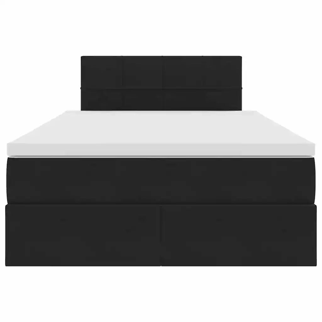 Letto con Contenitore con materasso Nero 120 x 200 cm Velluto 3370751