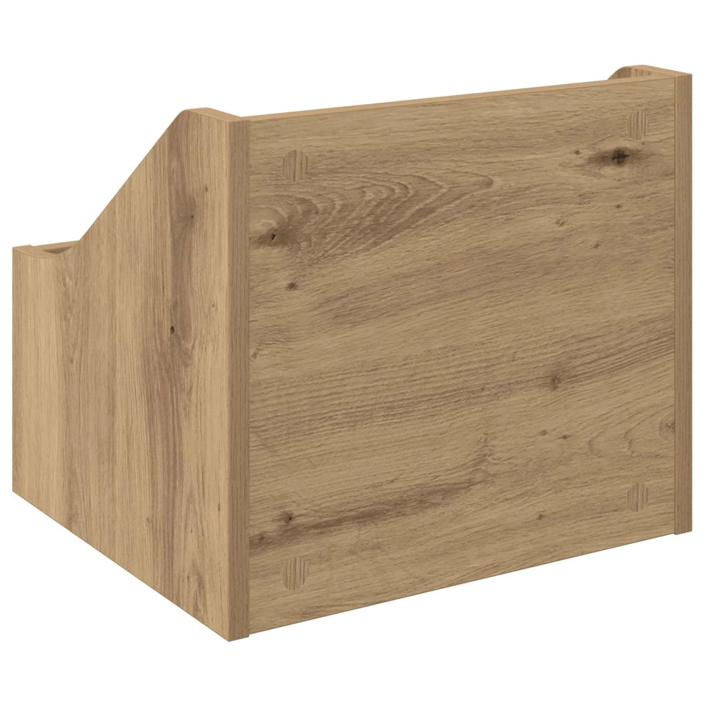 Scatola per dischi LP Rovere Artigianale 37 x 33 x 32 cm 8012776