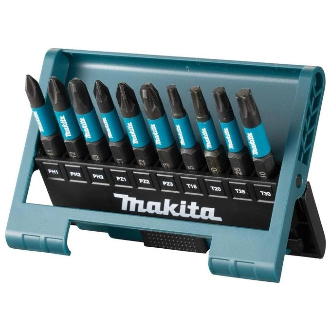 Makita E-12011 Impact Black Set 10 Inserti 50mm PH PZ Torx Attacco 1-4'' HEX colore Nero