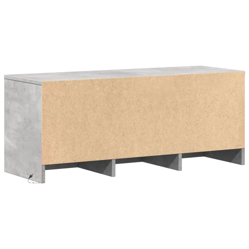vidaXL Mobile Porta TV con LED Grigio Cemento 97x34x40 cm Truciolato