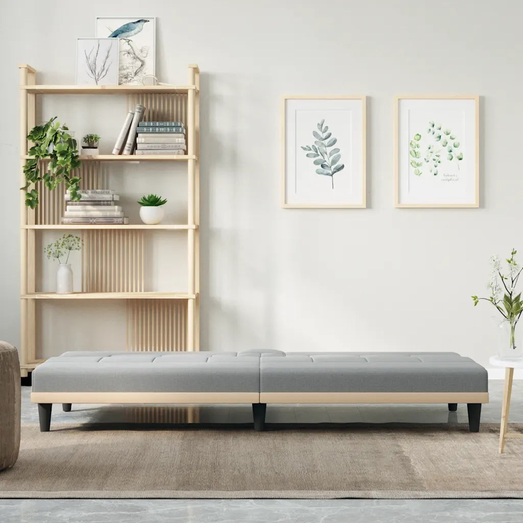 Divano letto | Sof¨¤ letto | Letto singolo con Portabicchieri in Tessuto Grigio Chiaro