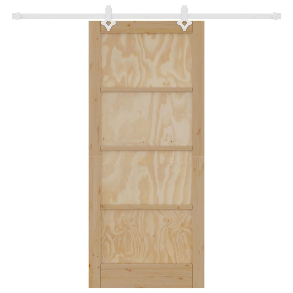 Porta scorrevole Naturale e Bianco 86 x 198,5 cm
