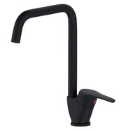 Miscelatore Lavello Cucina Canna Squadrata – Cartuccia Ø40 – Finitura Nera Opaca