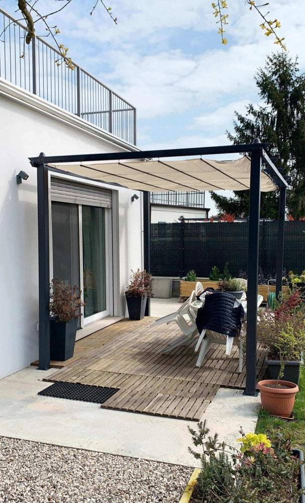 GAZEBO ASTORIA 3 X 4 ANTRACITE TELO BEIGE