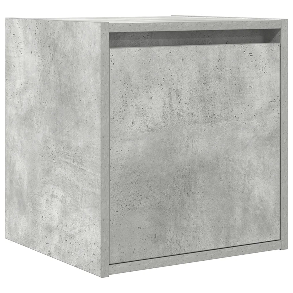 Comodino a Muro Grigio Cemento 38x34x40 cm 861235