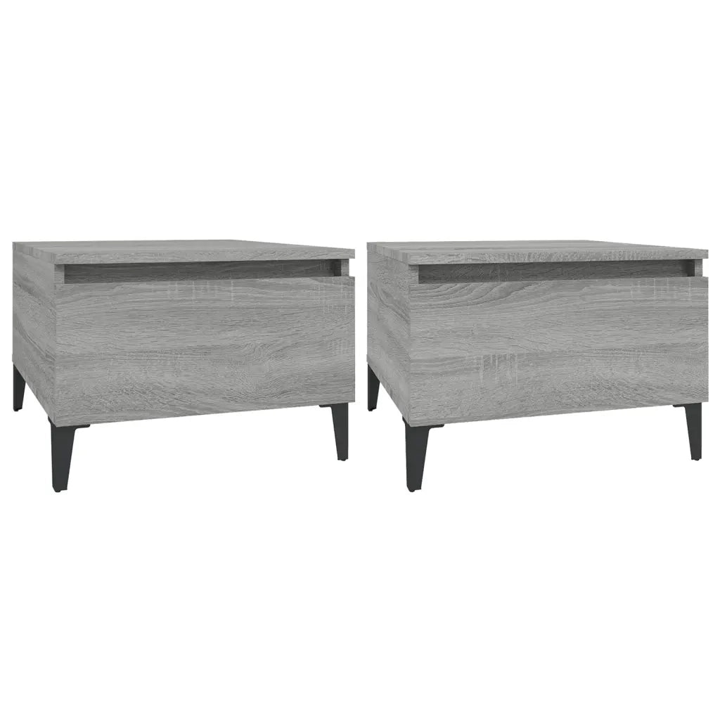 Tavolini 2 pz | Tavolo laterale Grigio Sonoma 50x46x35 cm in Legno Multistrato