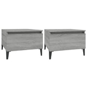 Tavolini 2 pz | Tavolo laterale Grigio Sonoma 50x46x35 cm in Legno Multistrato