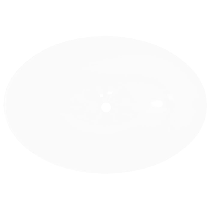 Lavello in Ceramica di Lusso Bianco Ovale 40 x 33 cm   cod mxl 53568