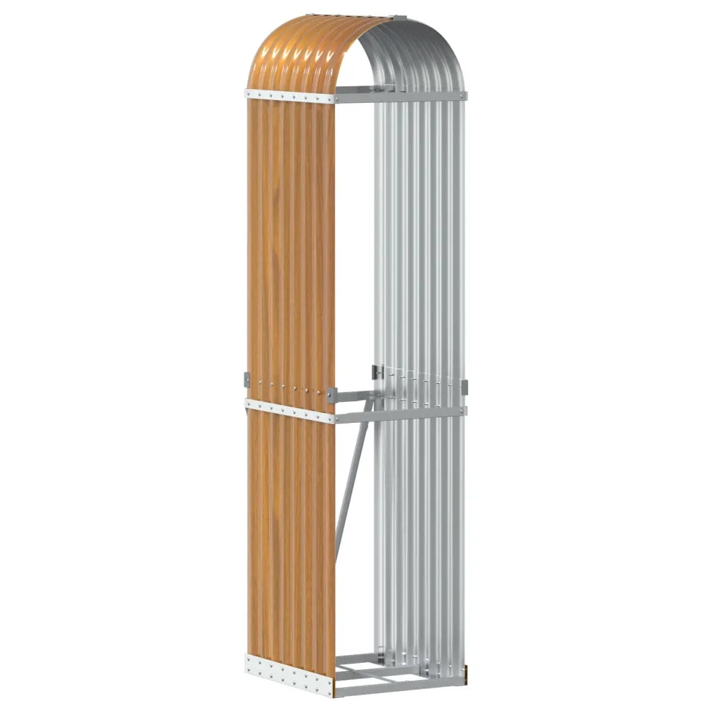 Portaceppi Effetto Legno 40x45x170 cm in Acciaio Zincato 364578