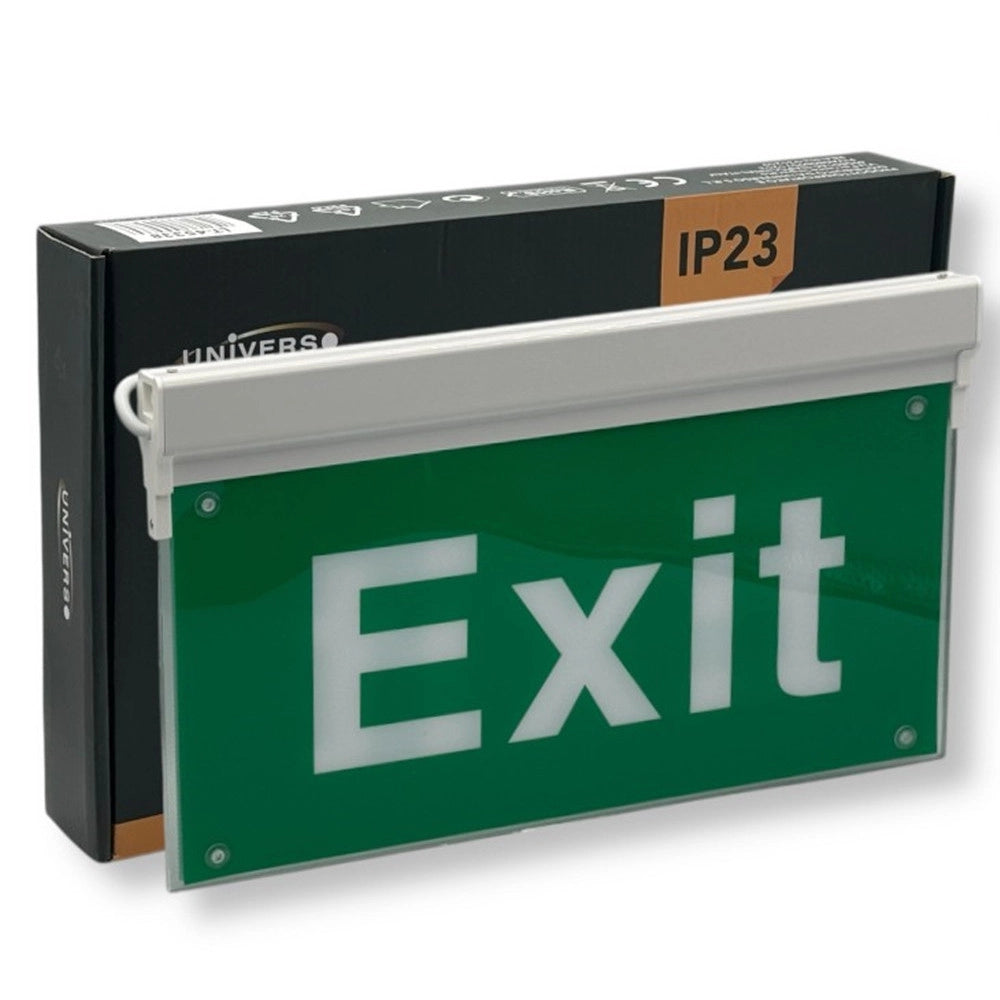 Trade Shop - Lampada Led D'emergenza Anti Blackout Segnale Uscita Scritta Exit Ip23 Luce 6500k Lt-45338 -