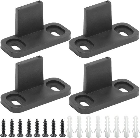 Pavimentazione in plastica di alta qualità - Clip per porta scorrevole - Pavimentazione regolabile - Componenti hardware - Installazione semplice - Stabilizzatore per cancello - Pavimentazione per cancello