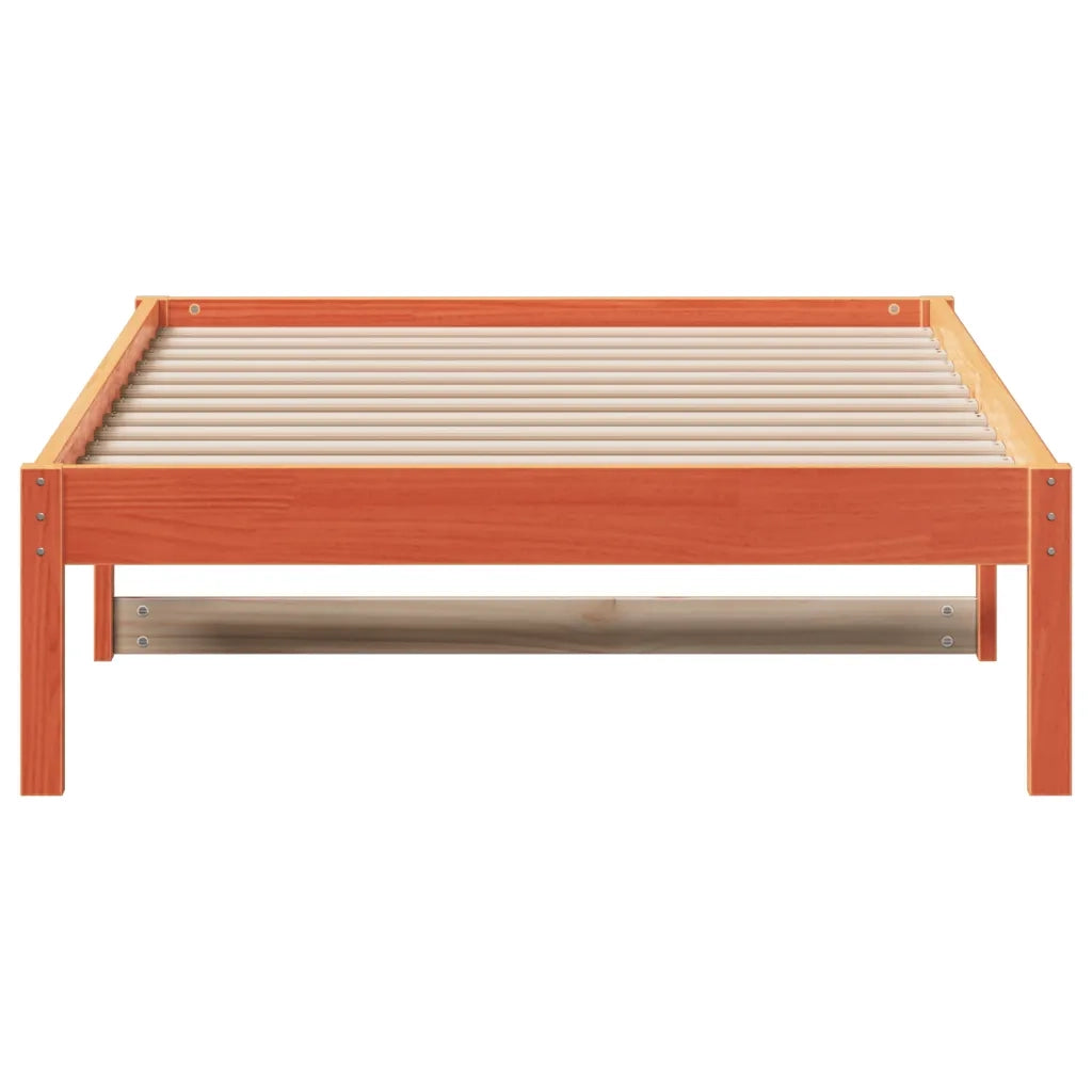 Dormeuse senza Materasso Marrone Cera 90x200 cm Legno di Pino 844405