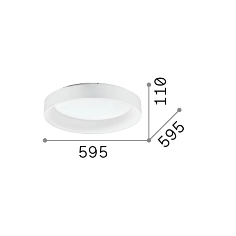 Plafoniera Moderna Ziggy Metallo Nero Led 42W 3000K Luce Calda