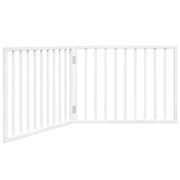 Cancelletto di sicurezza pieghevole per cani 2 pannelli 160 cm legno di pioppo bianco 02_0023034