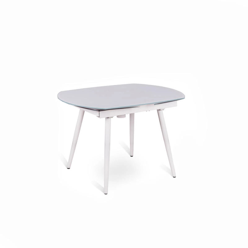 Tavolo Kyoto Four Allungabile in Vetro Temperato Bianco fino a 180cm