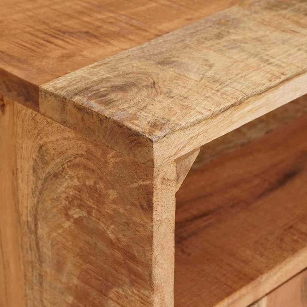 Mobiletto portaoggetti moderno e compatto rettangolare 110 x 30 x 45 cm ampio spazio di archiviazione legno di mango marrone 02_0058089