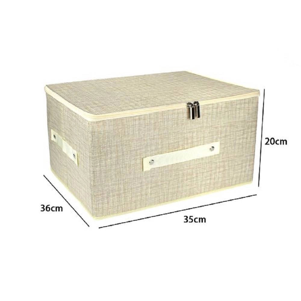 Trade Shop - Scatola Box Salvaspazio Portatutto Contenitore Organizer Cerniera 79415 35x26x20cm -