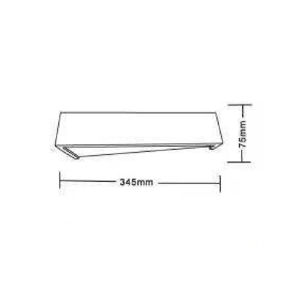 Trade Shop - Applique In Gesso Moderno Design Rettangolo Tinteggiabile Biemissione G9 Gs-e76 -