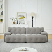Divano 2 Posti Cloud con Braccioli Larghi ¨C Xylo ¨C Grigio, Tessuto, Design Moderno