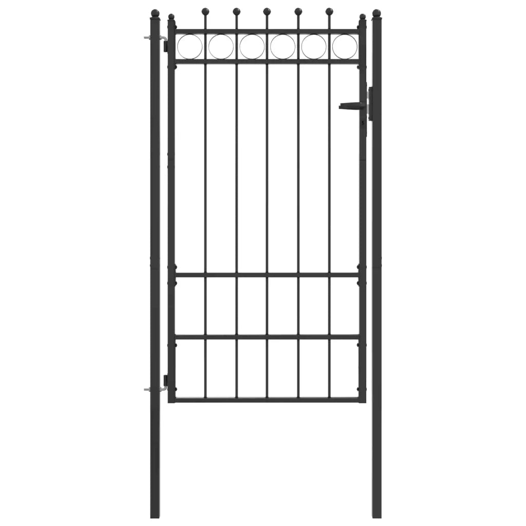 Cancello per recinzione HORST 100 x 175 cm Metallo Nero 42034062