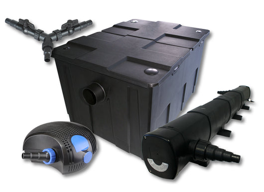 Set Filtro per laghetto da 60.000 l Chiarificatore 72W Pompa ECO 100W