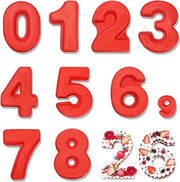 Set di Cesti di Silicone per Torta Digitale da 9 pezzi - 0-9 Numeri per Compleanni e Matrimoni