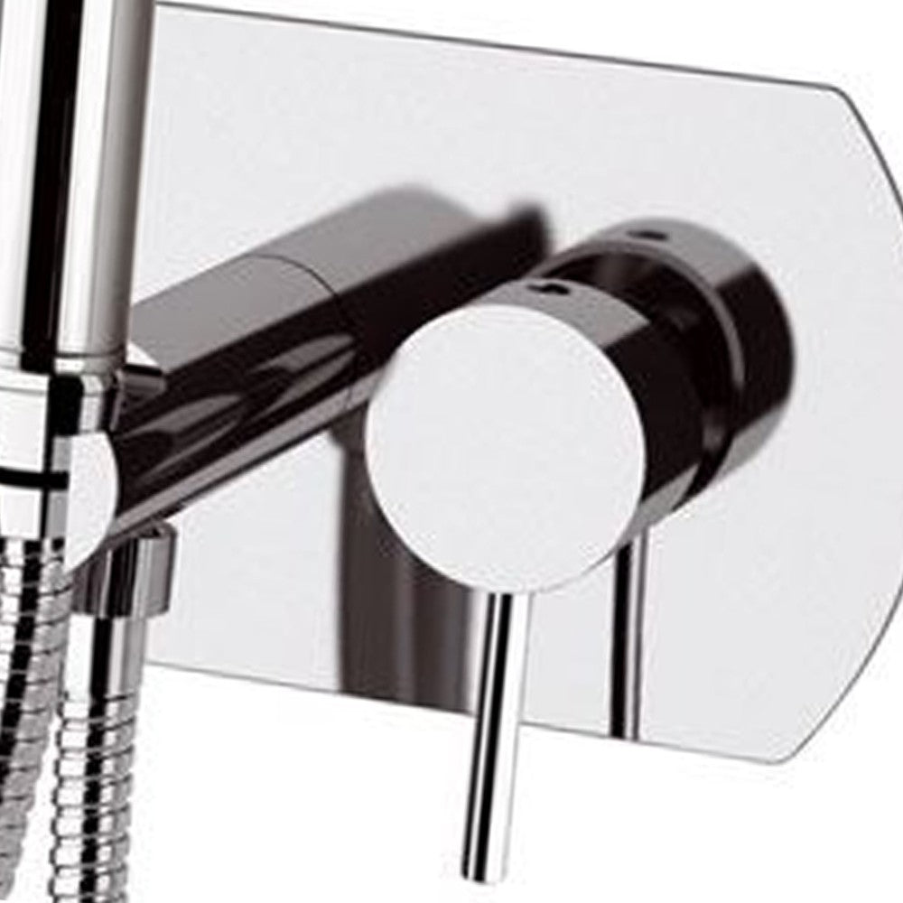 Miscelatore a incasso per shut off con piastra orizzontale cromato - Serie X Style