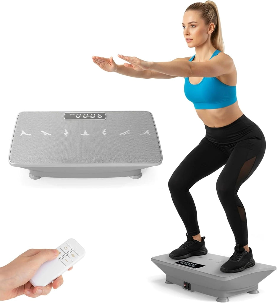 Pedana Vibrante per Casa, Piattaforma Fitness Oscillante con 10 Livelli di Velocità, Modalità Sensore di Gravità e Display LED, Pedana Oscillante per Gambe, Glutei e Addome