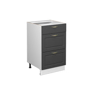 Vicco Mobiletto base per cucina Antracite-oro 50 cm senza piano di lavoro