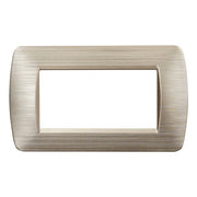 Placca Plastica Serie Space 4P Colore Oro Satinato Compatibile Con Bticino Living Light