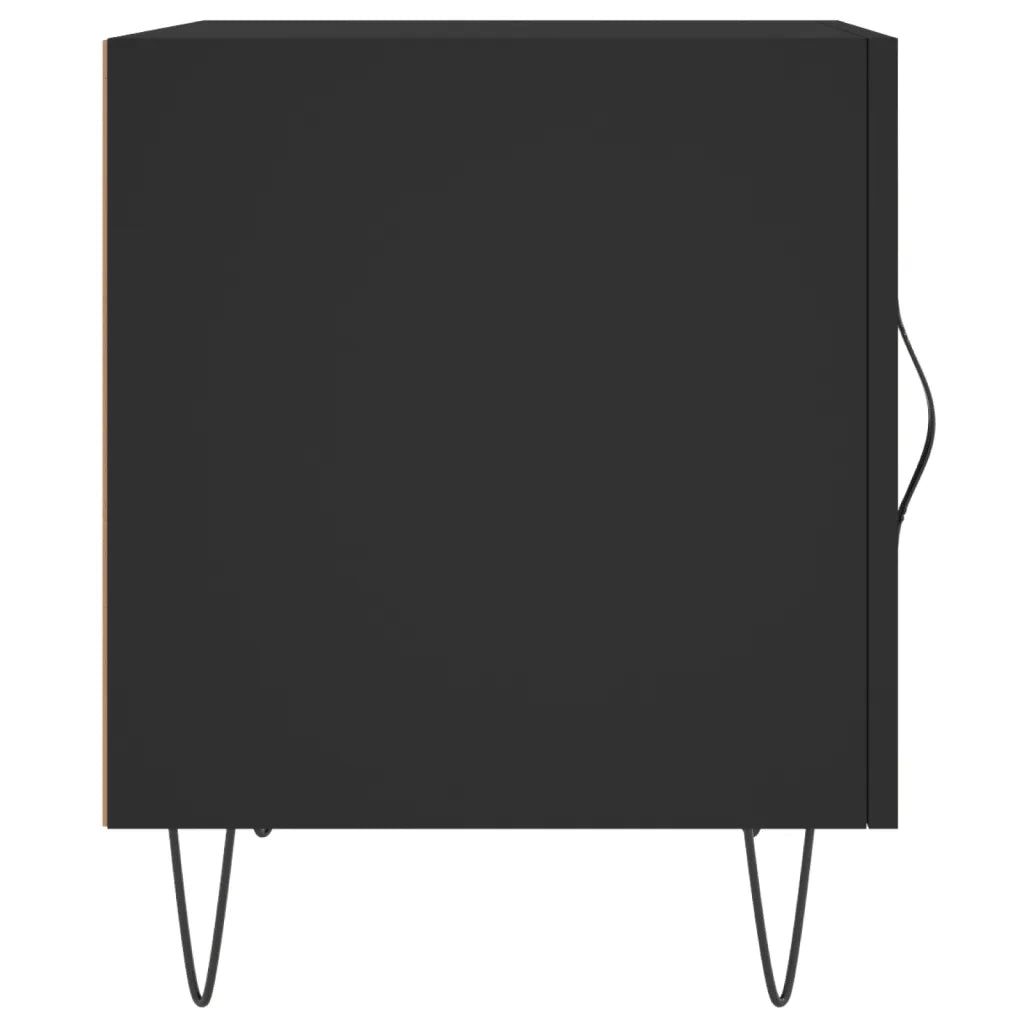 Comodino-Tavolino da notte Nero 40x40x50 cm in Legno Multistrato 261339