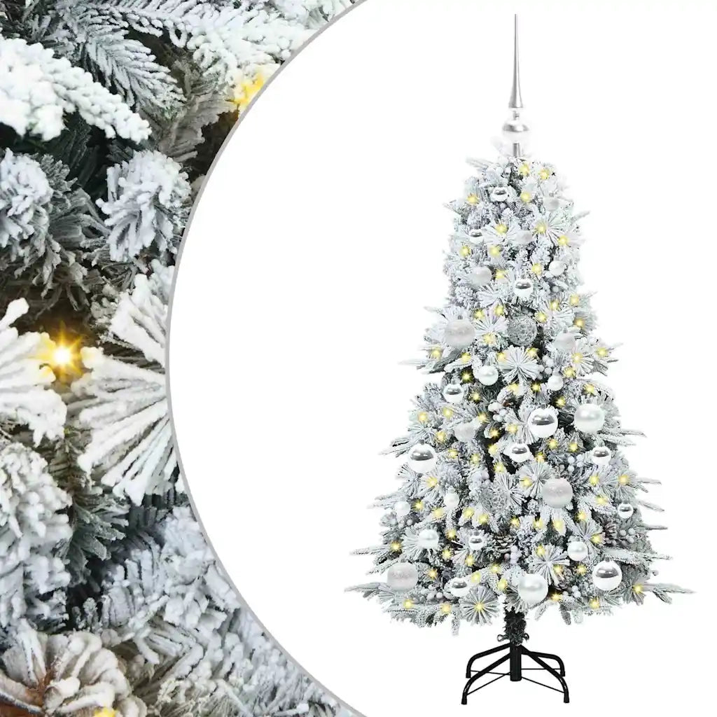 Albero di Natale | Decorazioni natalizie Artificiale con Rami Pieghevoli Bianco 120 cm