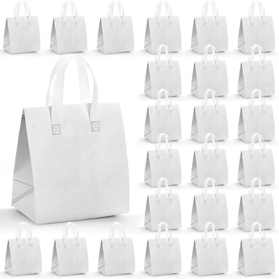 Set di 25 contenitori isolanti per consegna, piccole tazze isolate per alimenti congelati, tazze termiche bianche per prodotti congelati caldi e freddi, consegna a domicilio, 24 x 15 x 26 cm