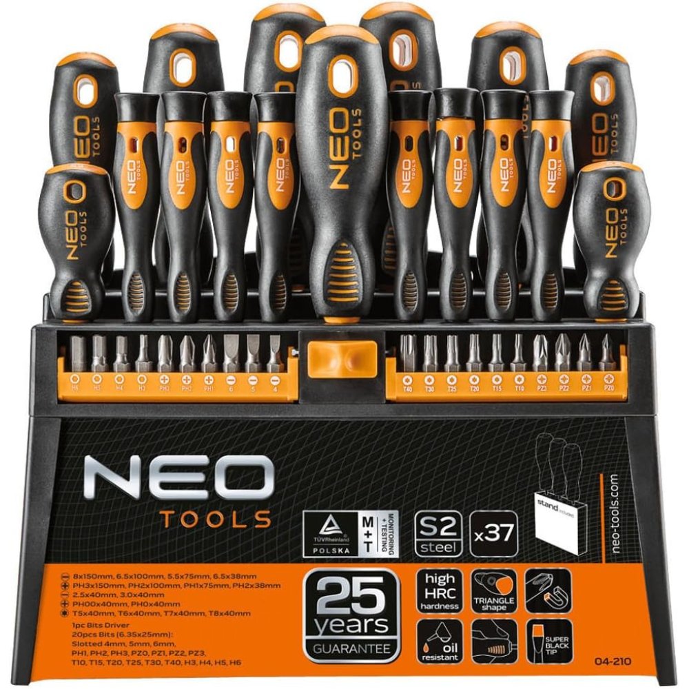 Topex 04-210 set giraviti 37 pez ezzi con espositore