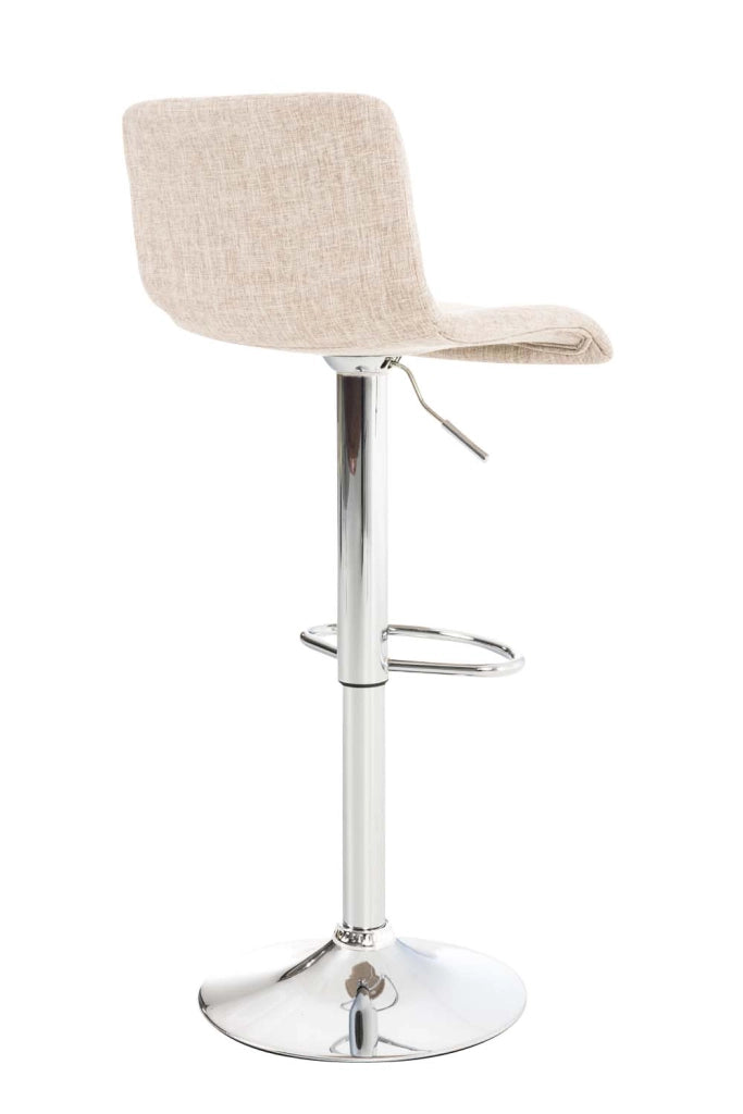 Set 2 sgabelli HOVER in tessuto crema,cromo