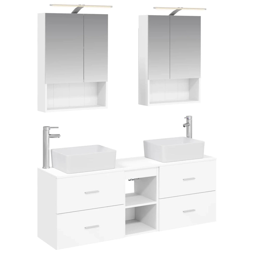 Set di mobili per il bagno 5 pcs Bianco 3406839