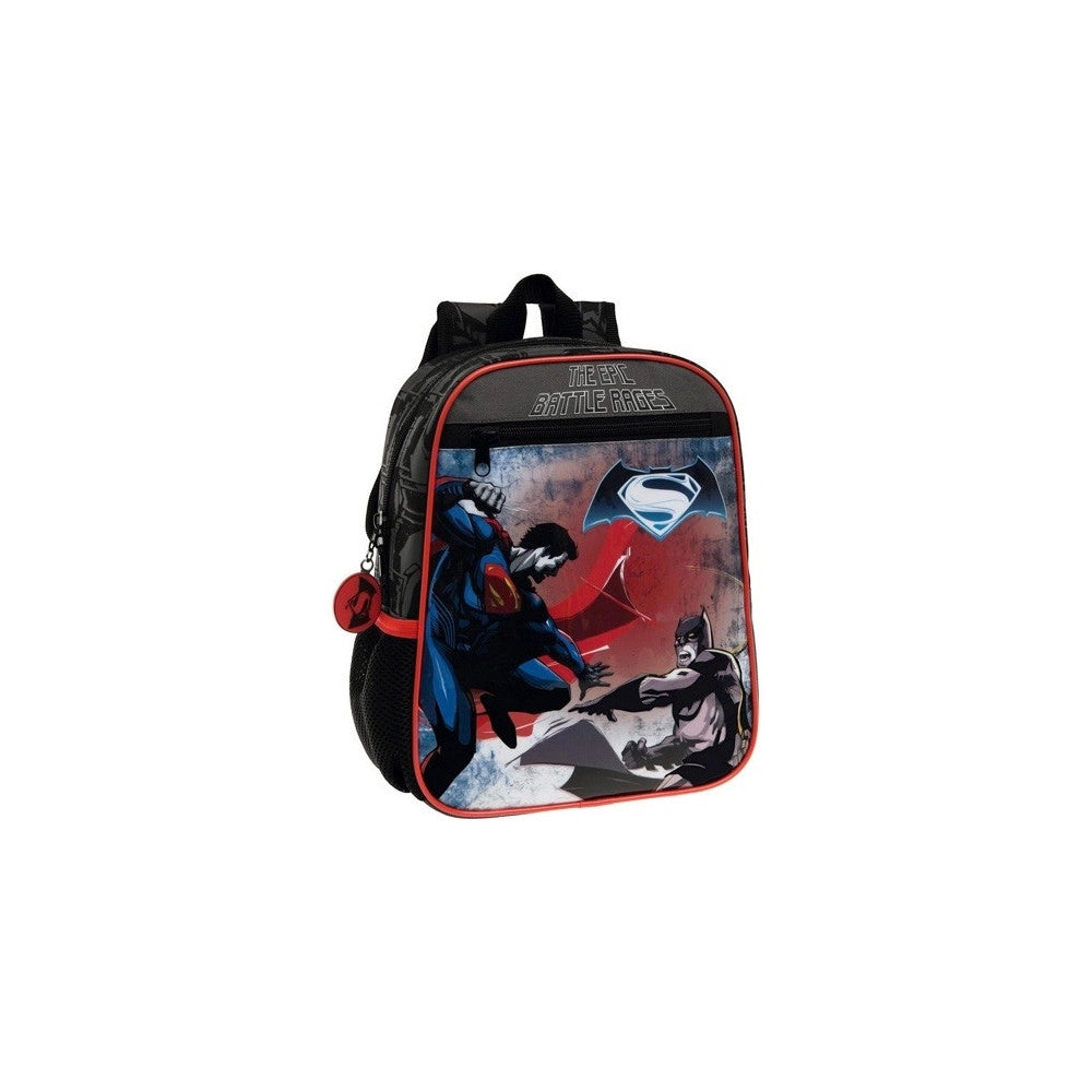 Trade Shop - Zaino Scuola Asilo Zainetto 23 X 28 X 10 Cm Nero Borsa Pvc Batman Vs Superman -