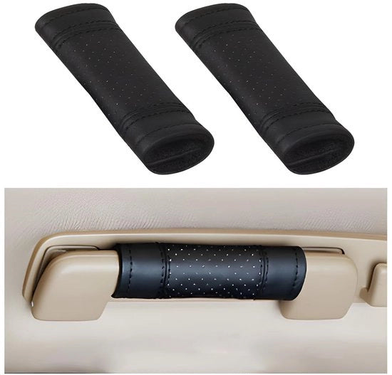 Copertura protettiva per maniglia di auto - Universale accessori interni - Nero - Materiale respirante - 2 pezzi - Per porte interne e auto