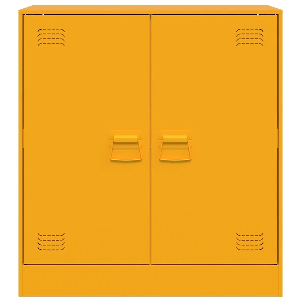 Credenza Giallo Senape 67x39x73 cm in Acciaio