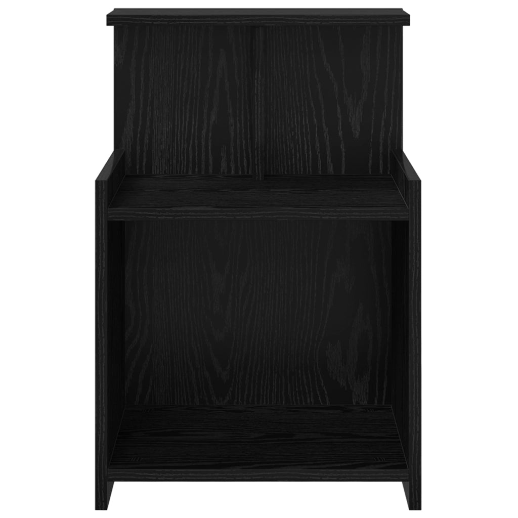 Comodini 2 pz Rovere Nero 40x35x60 cm Legno ingegnerizzato