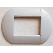 Trade Shop - Placca Placche Placchette Compatibili Living International Light Bombate Bticino - Bianco Opaco -3 Fori     -