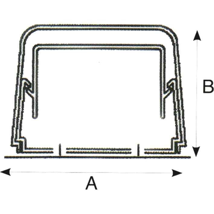 CANALE CONDIZIONAMENTO 90X65MM PVC CON COPERCHIO