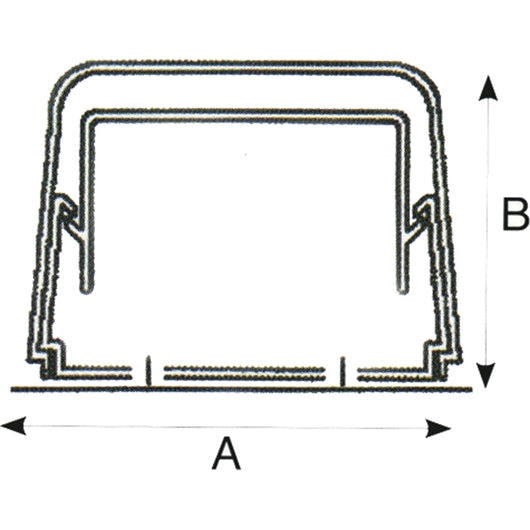 CANALE CONDIZIONAMENTO 90X65MM PVC CON COPERCHIO