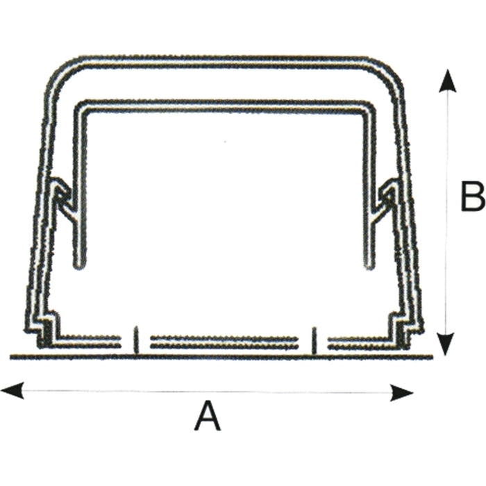 CANALE CONDIZIONAMENTO 90X65MM PVC CON COPERCHIO
