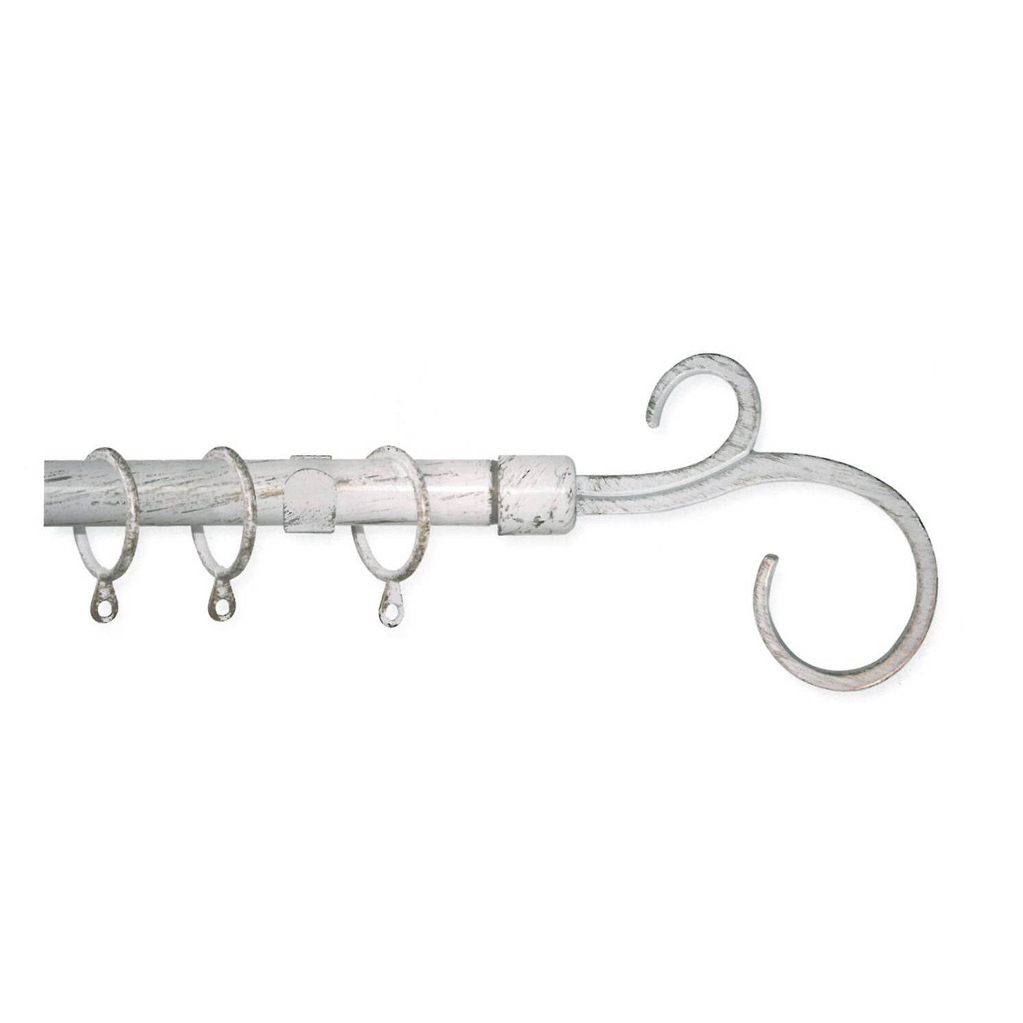 KIT BASTONE TENDA ONDA 120-210CM NICHEL SATINATO.