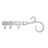 KIT BASTONE TENDA ONDA 120-210CM NICHEL SATINATO.