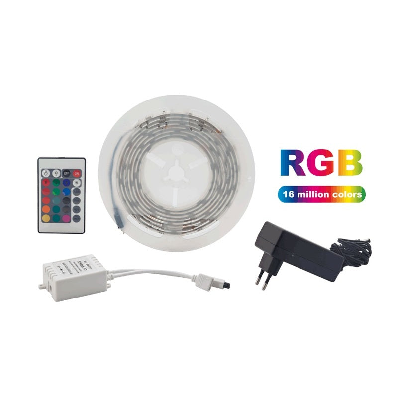 KIT NASTRO 150 LED 500CM 12V RGB ALIMENTATO