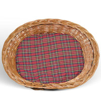 Cuccia cesto lettino igloo a due piani in vimini naturale con due cuscini