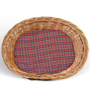 Cuccia cesto lettino igloo a due piani in vimini naturale con due cuscini